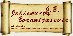 Jelisaveta Boranijašević vizit kartica